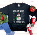 Sweat-shirt de Noël – "Chillin' with my Snowmies"